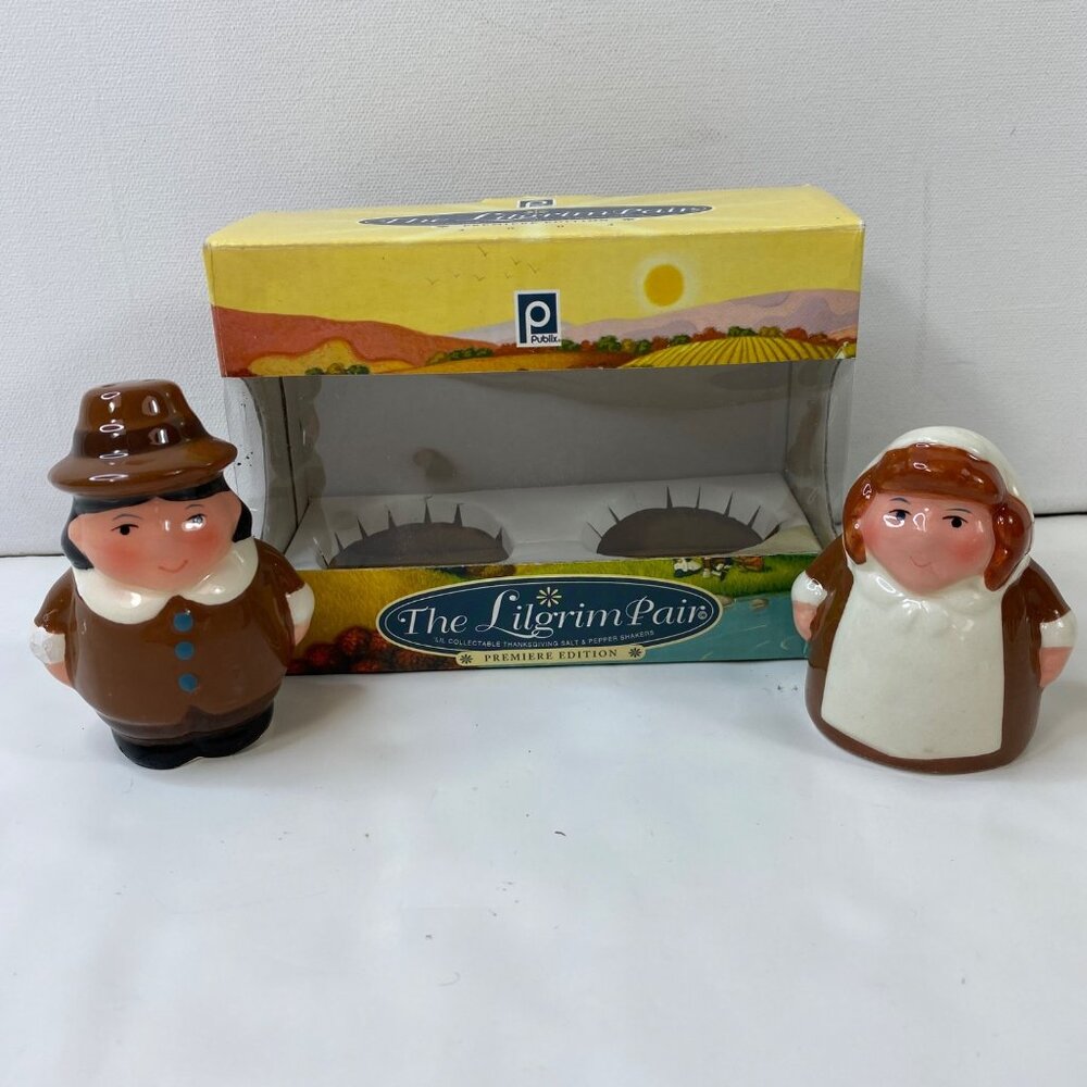 Publix The Lilgrim Pair Premiere Edition Salt & Pepper Shakers Set With Box